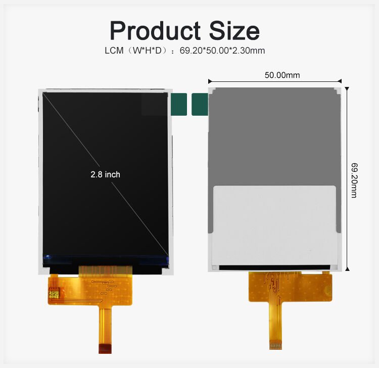 Polcd 2.8インチ解像度 240*320 Spi インターフェイス TFT 様々な用途のためのグラフィックLCDディスプレイモジュール