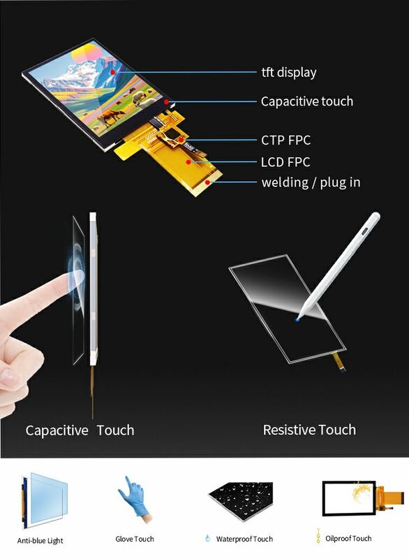 Polcd カスタム インダストリアル 2.8 インチ RGB ディスプレイ パネル 防水 容量型 TFT LCD モジュール タッチスクリーン