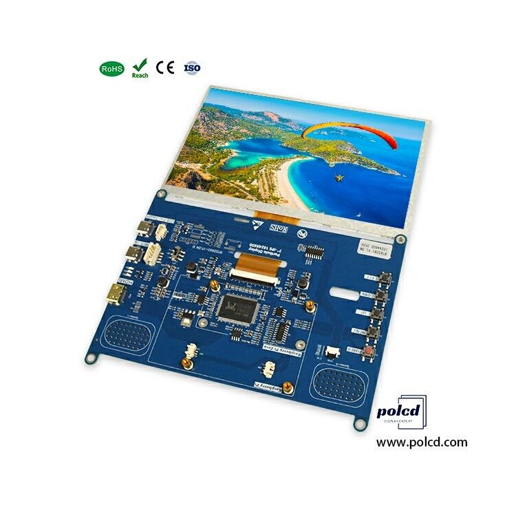 Polcd 高明るさ 7 インチ 1024x600 RGB LCD ドライブボード RTD2281 産業用屋外ディスプレイ用のオーディオスピーカー