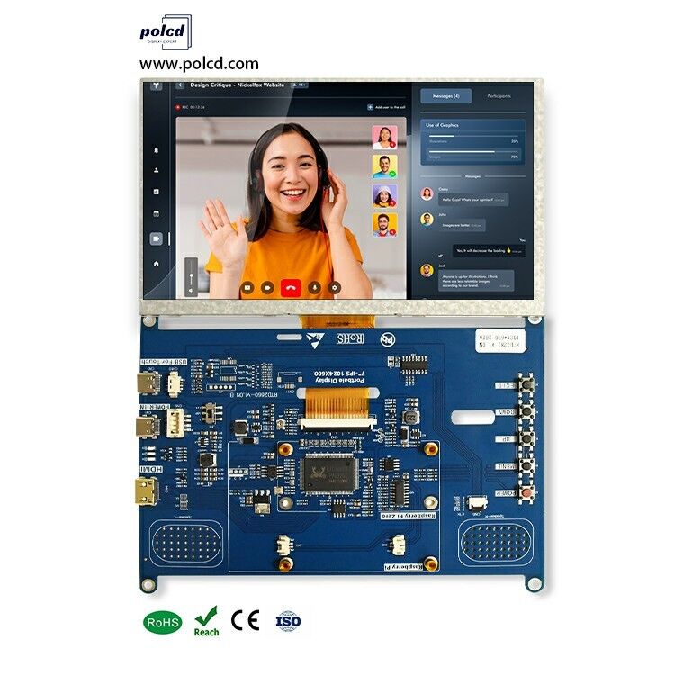 Polcd 7インチ LCD コントローラボード RTD2281CL HD-MI 入力サポート 静電容量式タッチ Raspberry Pi DIY ポータブルモニター用