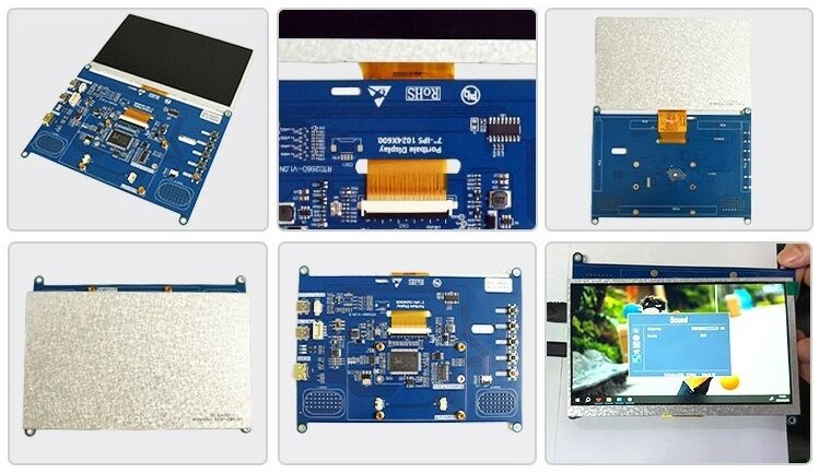 Polcd 7インチ LCD コントローラボード RTD2281CL HD-MI 入力サポート 静電容量式タッチ Raspberry Pi DIY ポータブルモニター用