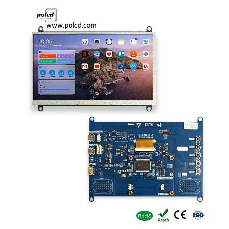Polcd 7インチ 多機能ユニバーサルLCDドライバーボード 1024x600 TFT LCDディスプレイ用のミニHD-M-Iコントローラボード