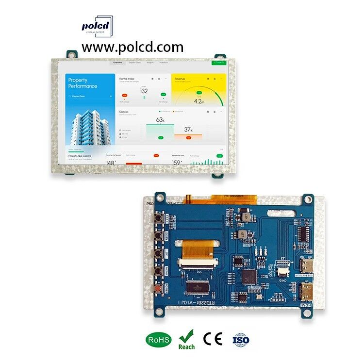 Polcd 4.3 5 インチユニバーサルLCDドライバーボード HD-MI USBコントローラボード RTD2281 TFT LCDディスプレイモジュール