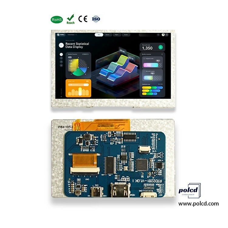 Polcd 4.3インチ 5インチ 多機能 HD-MI USB LCDドライバーボード DIYモニター ラズベリーパイディスプレイ