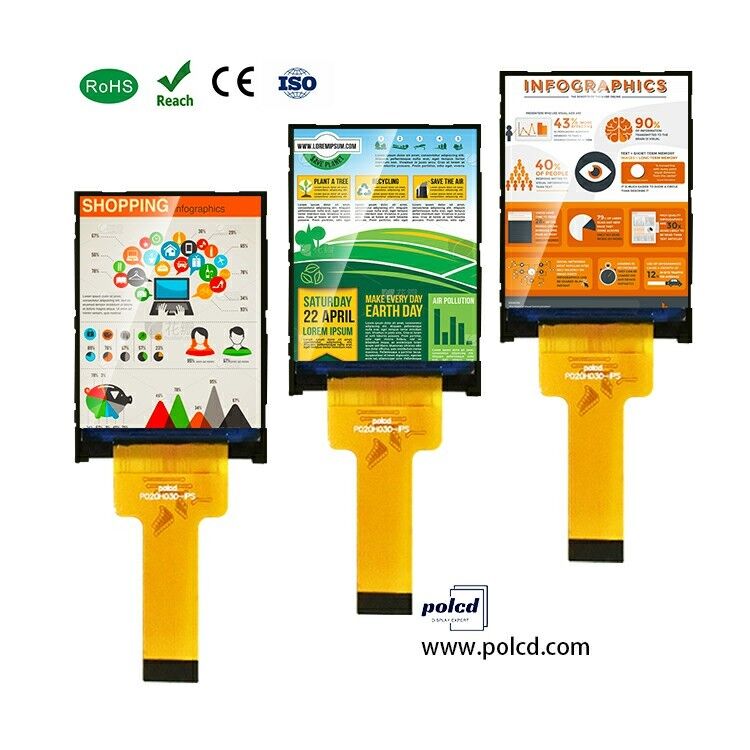 Polcd 2インチ 240*320 IPS スクリーン トランスミシブ ST7789V 300 ニット 20ピン MCU インターフェース TFT LCD モジュールディスプレイ