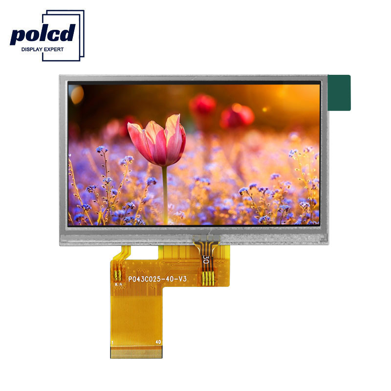 Polcd ILI6485 480x272 Tft LCD ディスプレイ 4.3 インチ TFT 抵抗タッチ スクリーン 40 ピン