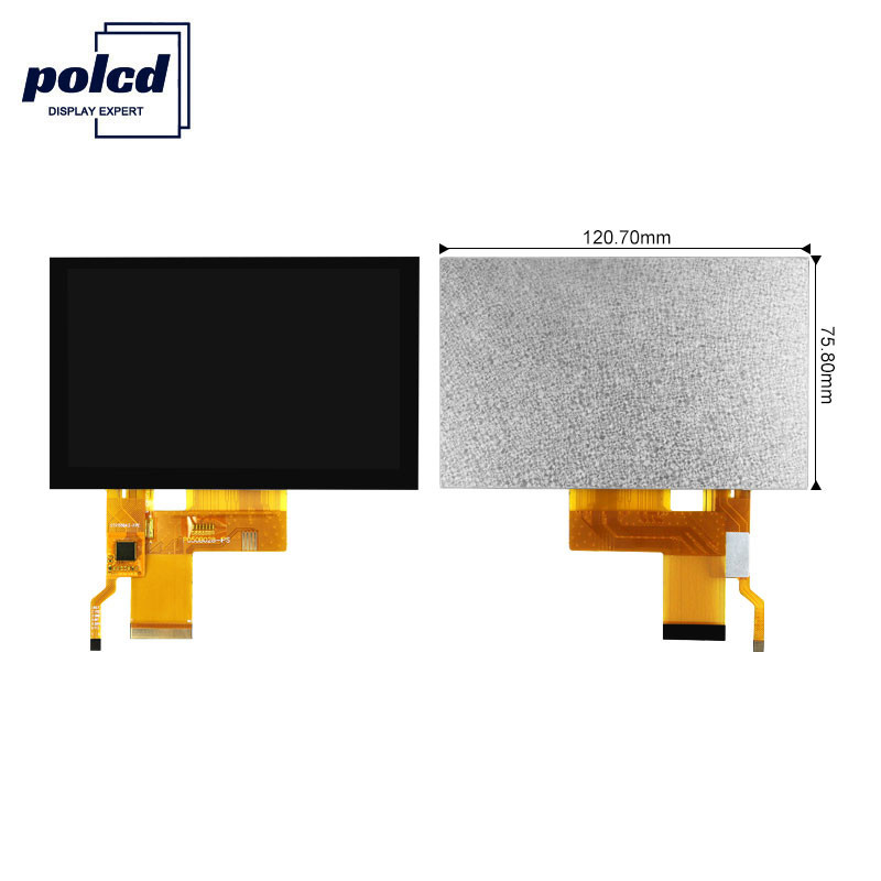Polcd 300 Nit IPS TFT LCD RGB 24 ビット PC ISO9001 用 5 インチ LCD スクリーン