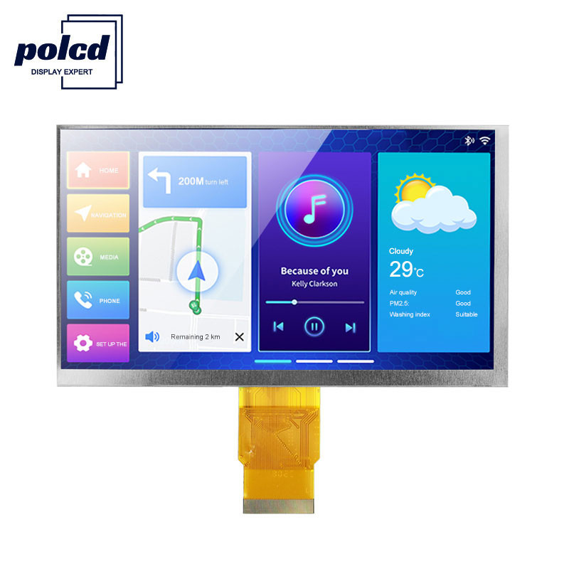 Polcd 300cd/M 7 インチ 800x480 RGB 24 ビット産業用高輝度 LCD ディスプレイ