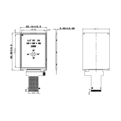 Polcd 350 Nit 800X480 5 インチ Ips ディスプレイ 18 ビット RGB Ips Tft ディスプレイ 153 * 153 Um
