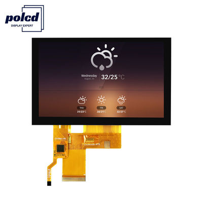 Polcd 108mm 5インチ容量性タッチスクリーン800X480 IPS TFT LCDディスプレイ