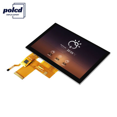 Polcd 300 Nit IPS TFT LCD RGB 24 ビット PC ISO9001 用 5 インチ LCD スクリーン